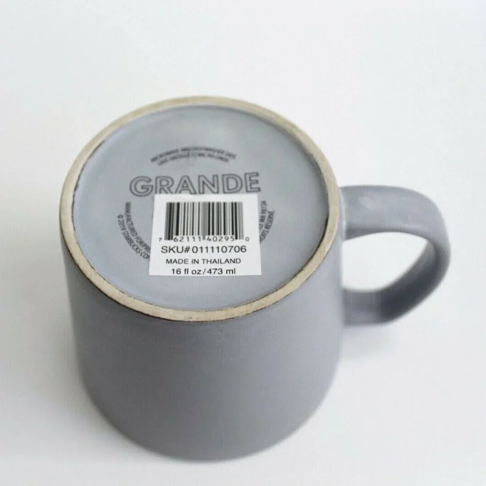 Starbucks Embossed Siren Matte Ceramic Coffee Tea Cup Grande 16 oz